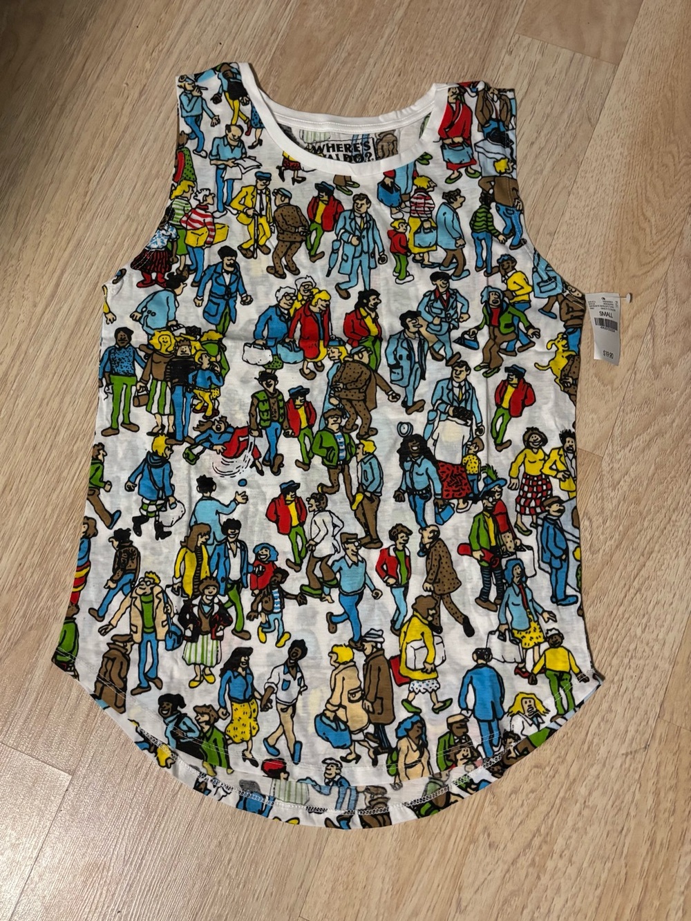 Wet Seal x Where's Waldo Graphic Tank Top Small Kidcore Nostalgia Deadstock